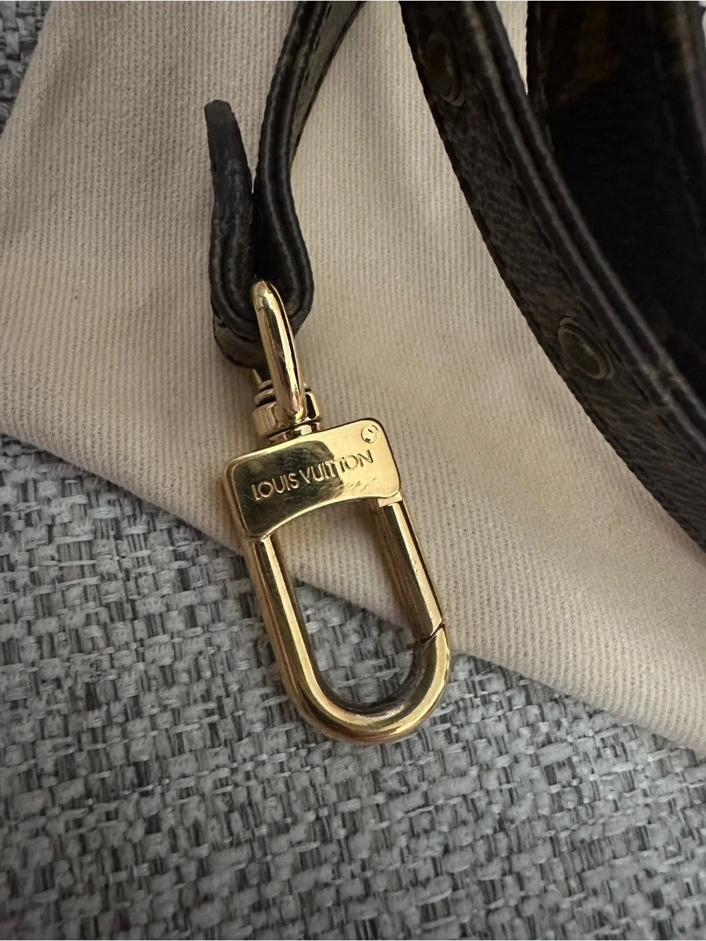 Louis Vuitton Brown Monogram Bandoulière Strap with Gold Hardware